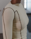 BASERANGE Long Sleeve T-Shirt TTML Collection Ribbed Cotton Portugal BAS-TTML-RB-SP25-HEN YELLOW